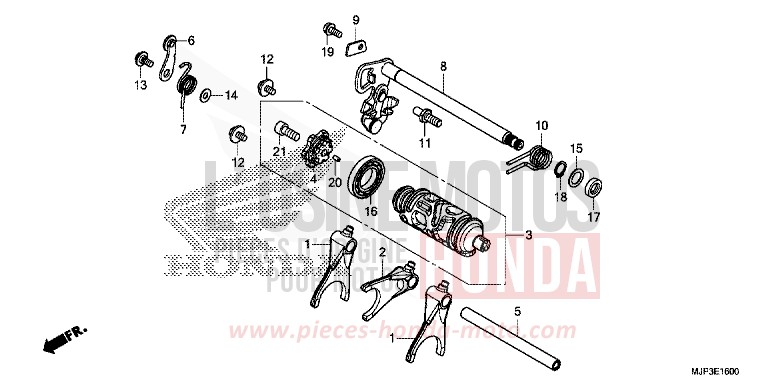 SCHALTTROMMEL (CRF1000/CRF1000A) von Africa Twin PEARL GLARE WHITE (NHB53H) von 2017